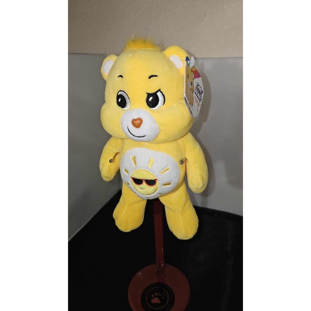 Care Bears 9” Yellow Sunshine Bear Stuffed Bean Plush Sun w Sunglasses 2020 4